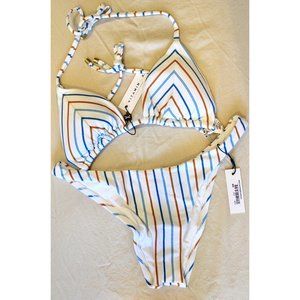 Vitamin A - Natalie Miter Stripe Bikini Set